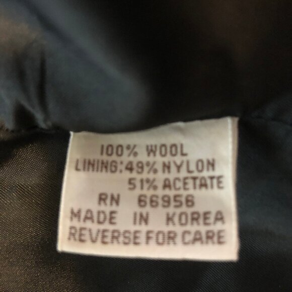 Vintage T.A. Whitney 100% Wool Blazer – Black Double-Breasted – Made in Korea - Picture 8 of 10
